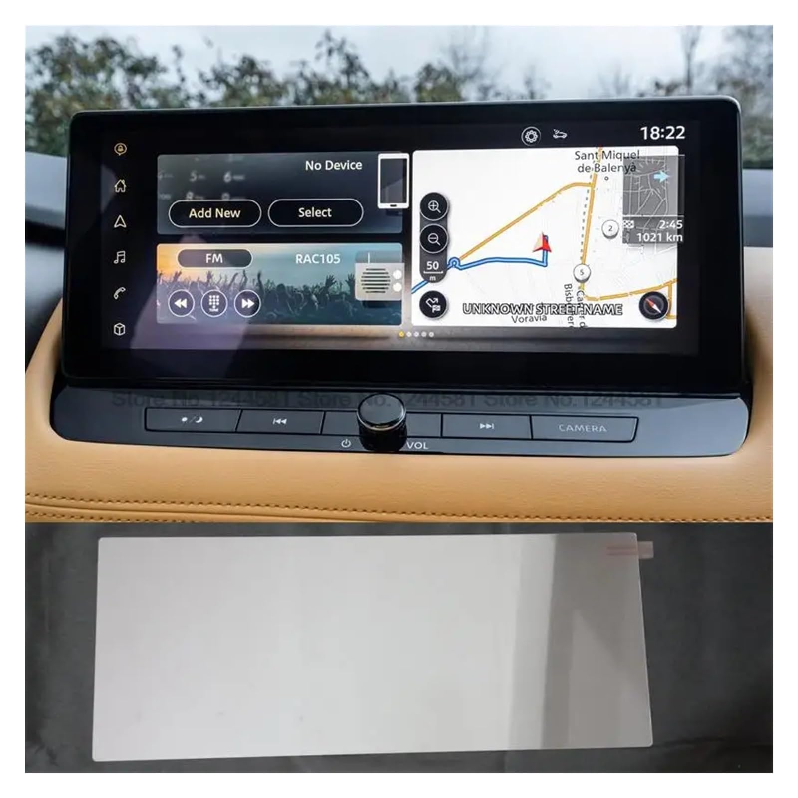 Für Nissan Für Qashqai Für J12 III Für E-Power 2023 12,3 Zoll Autoschutz Aus Gehärtetem Glas Infotainment-Auto-GPS-Navigationsradio-Bildschirm Navigation Glas Displayschutzfolie(for GPS) von ONETREND