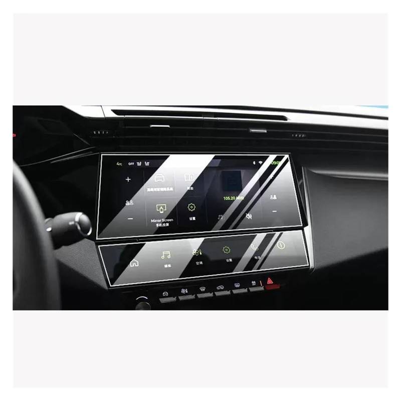 Für Peugeot 308 SW 408 2022 2023 10 Zoll Auto-Infotainmentsystem GPS-Navigationscenter Touch-Display Displayschutzfolie Aus Gehärtetem Glas Navigation Glas Displayschutzfolie von ONETREND