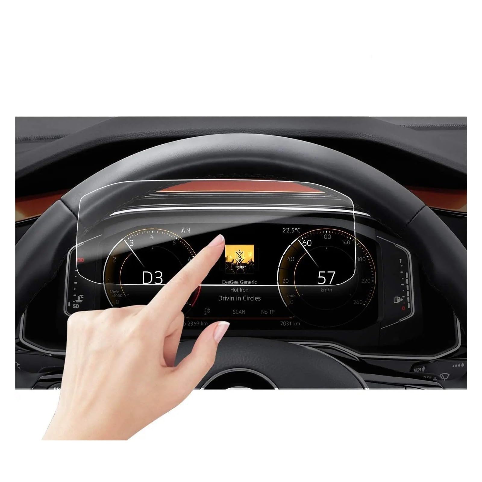 Für VW Für T-ROC 2020 2021 2022 Auto Instrument Dashboard Bildschirm Gehärtetem Glas Film Schutz Navigation Glas Displayschutzfolie von ONETREND