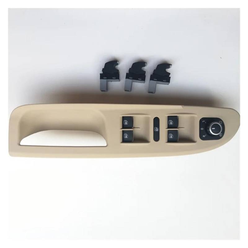 Hauptfensterheberschalter Für VW Für Passat B6 2006-2011 3C1867171B 3C1 867 171B Fenster Switch Control Panel Türgriff Trim Heber Schalter Spiegel Schalter Fensterheberschalter(Beige) von ONETREND