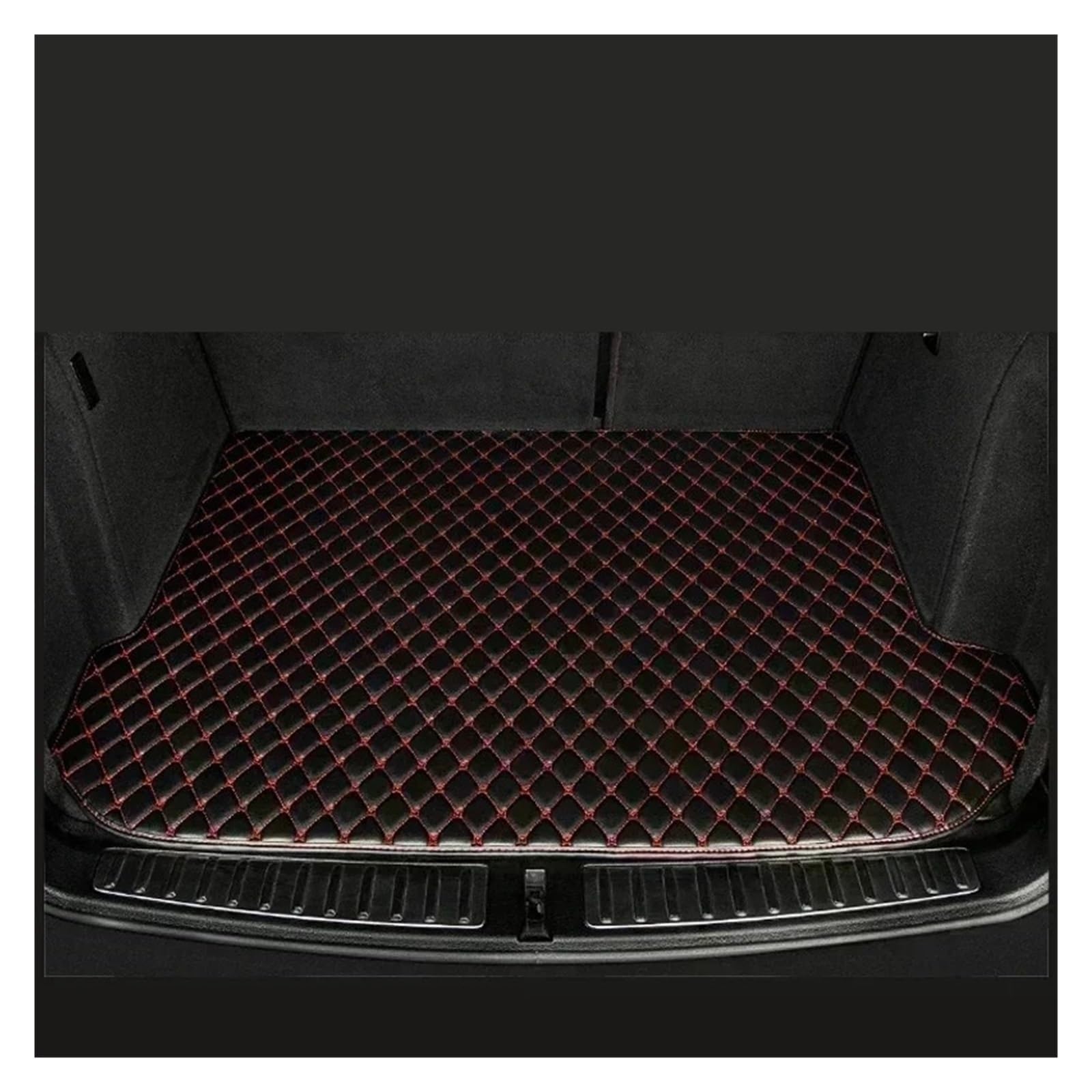 Kofferraummatte Für BYD Für Yuan 2016 2017 2018 Auto Kofferraummatten Fahrzeuge Cargo Liner Teppiche Innenausstattung Produkte Autos Abdeckungen Kofferraummatten(Black with Red) von ONETREND