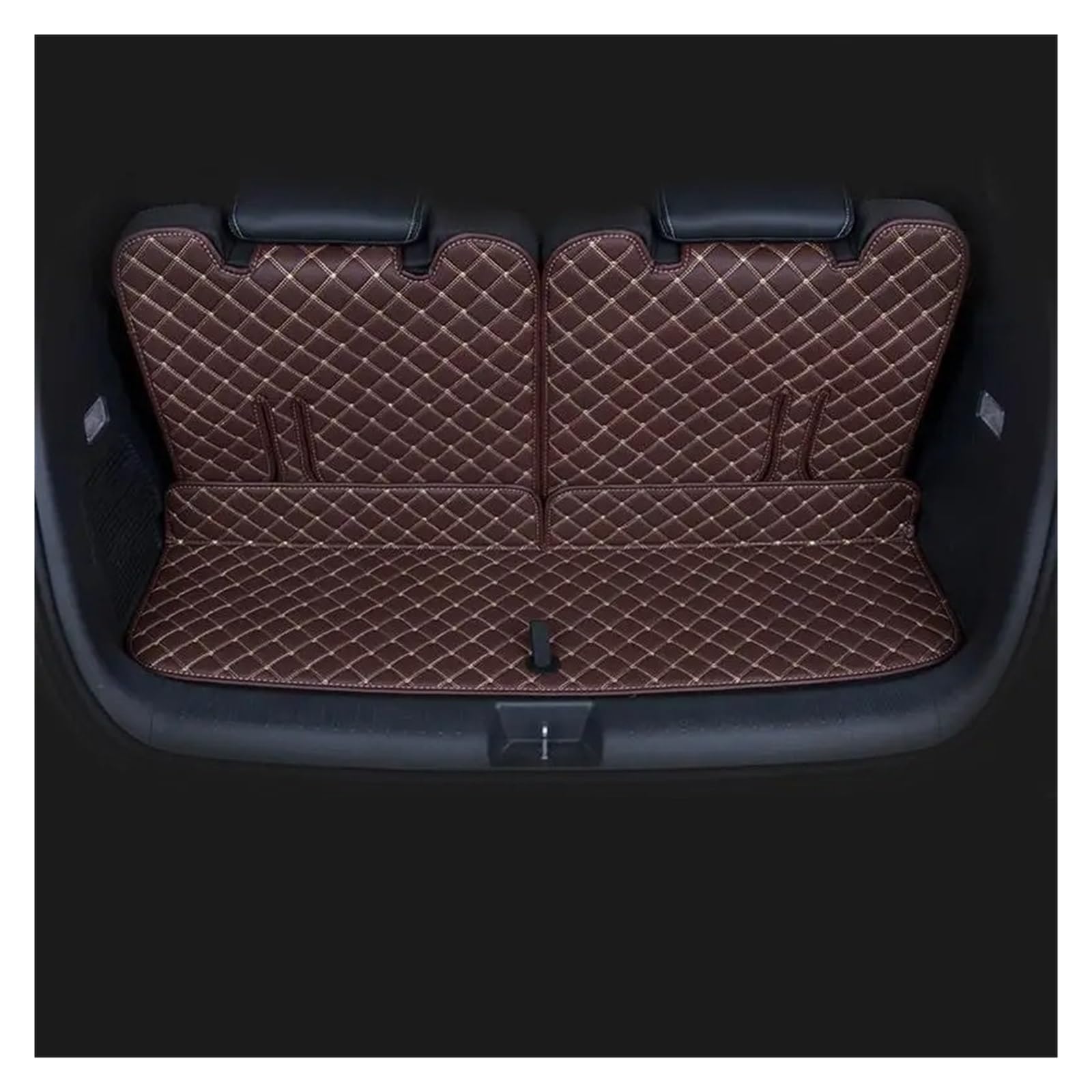 Kofferraummatte Für BYD M6 2024 2025 Sieben Sitze Auto All Surrounded Heckkofferraummatte Cargo Boot Liner Tray Heckkofferraum Gepäckzubehör kofferraummatten(3pcs Coffee) von ONETREND