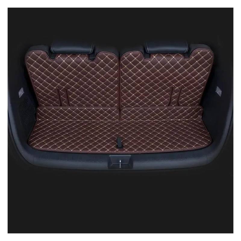 Kofferraummatte Für BYD M6 2024 2025 Sieben Sitze Auto All Surrounded Heckkofferraummatte Cargo Boot Liner Tray Heckkofferraum Gepäckzubehör kofferraummatten(3pcs Coffee) von ONETREND