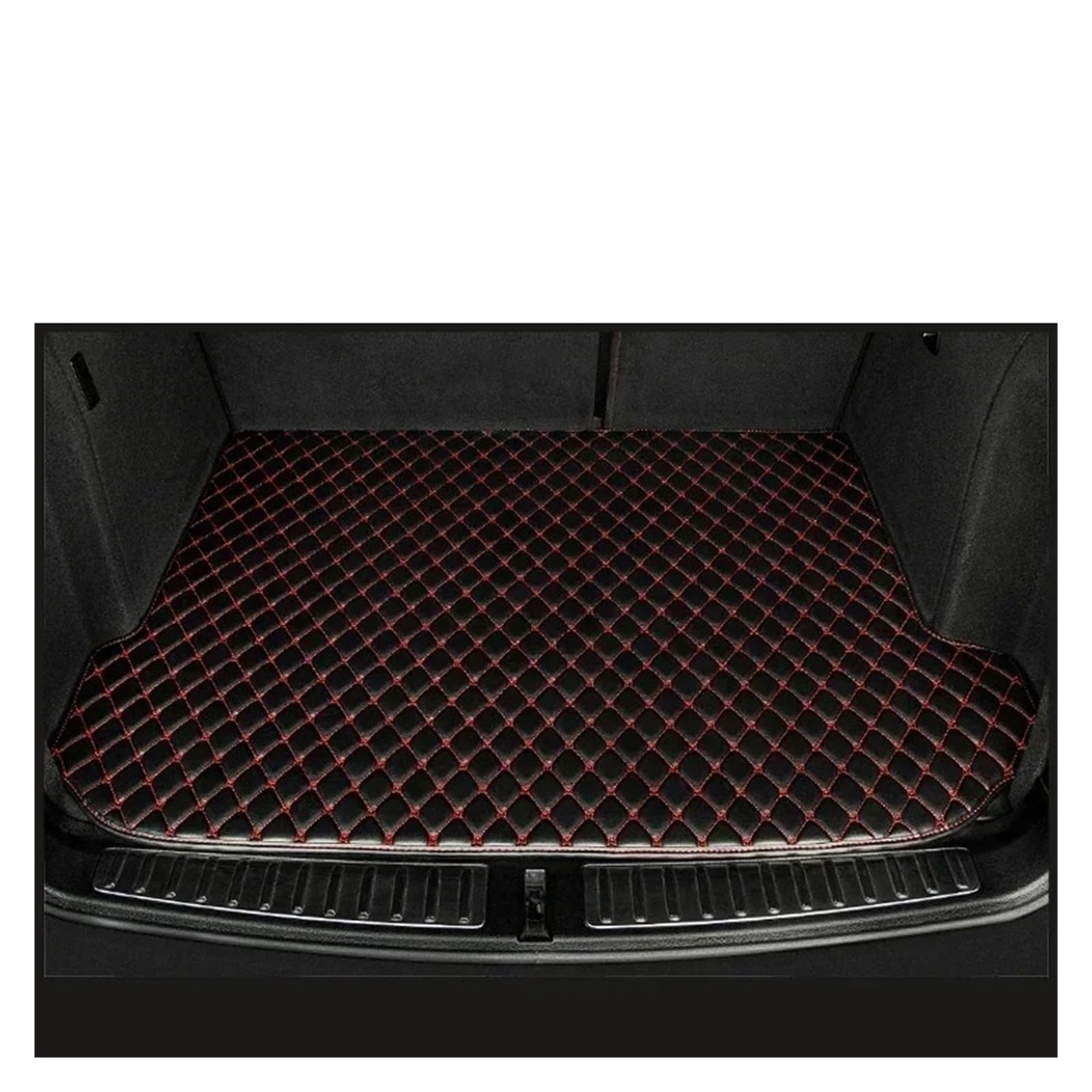 Kofferraummatte Für Civic 10. 2021 Auto-Kofferraummatten Fahrzeuge Produkte Cargo Liner Teppiche Auto-Innenausstattung Teppiche Ersatzbezug Kofferraummatten(Black with Red) von ONETREND