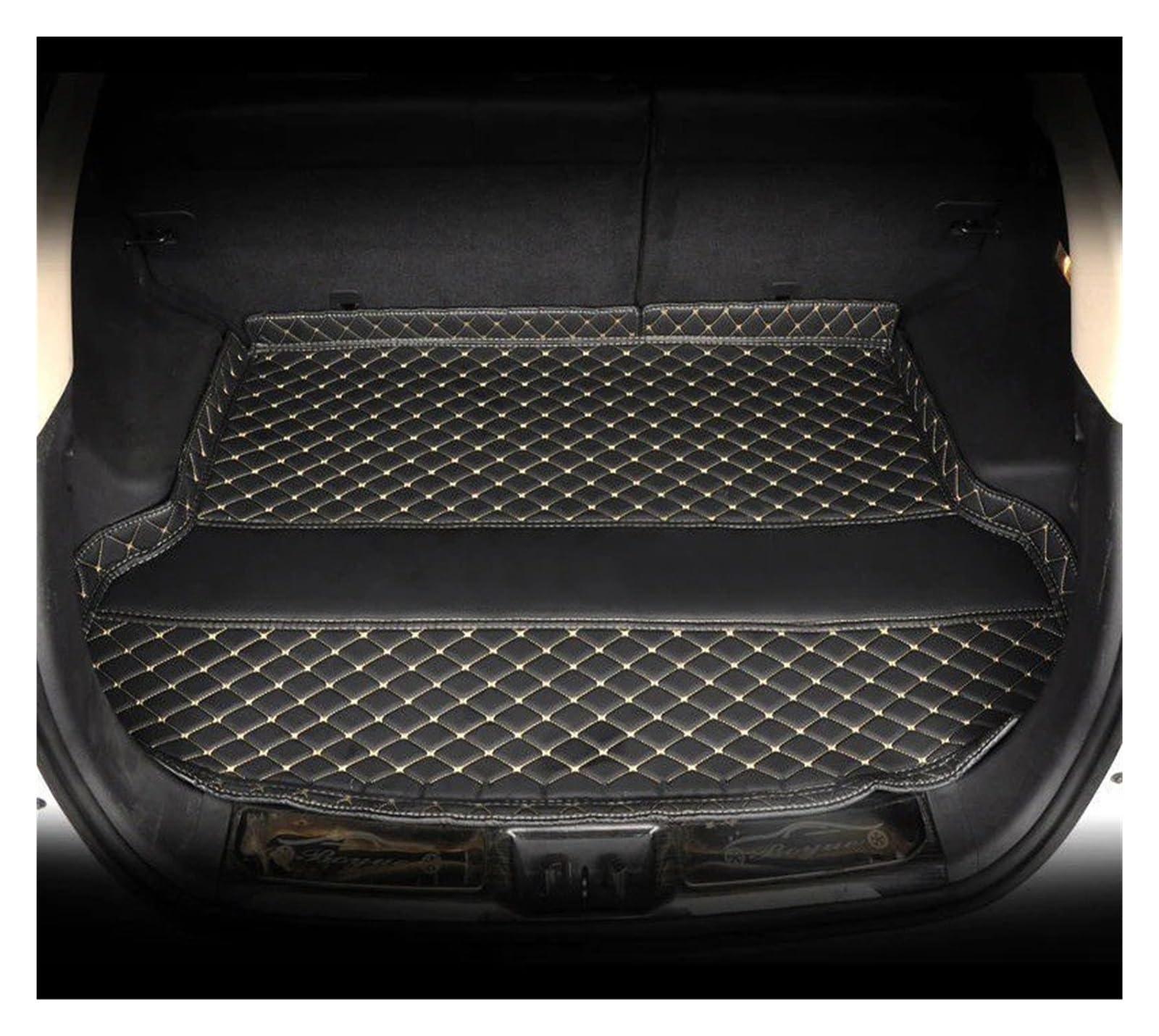 Kofferraummatte Für Suzuki Für Vitara 2015 2016 2017 2018 2019 2020 Auto-Styling Auto Hinten Kofferraumwanne Kofferraumwanne Cargo Mat Tray kofferraummatten(Black beige1) von ONETREND