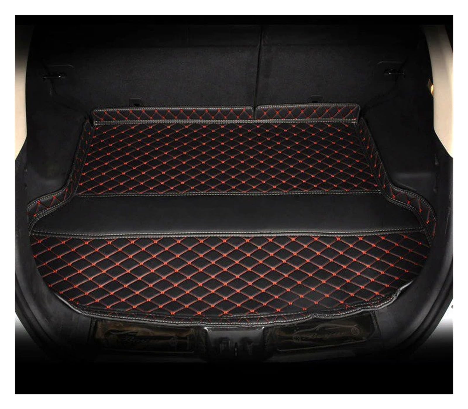 Kofferraummatte Für Suzuki Für Vitara 2015 2016 2017 2018 2019 2020 Auto-Styling Auto Hinten Kofferraumwanne Kofferraumwanne Cargo Mat Tray kofferraummatten(Black red1) von ONETREND