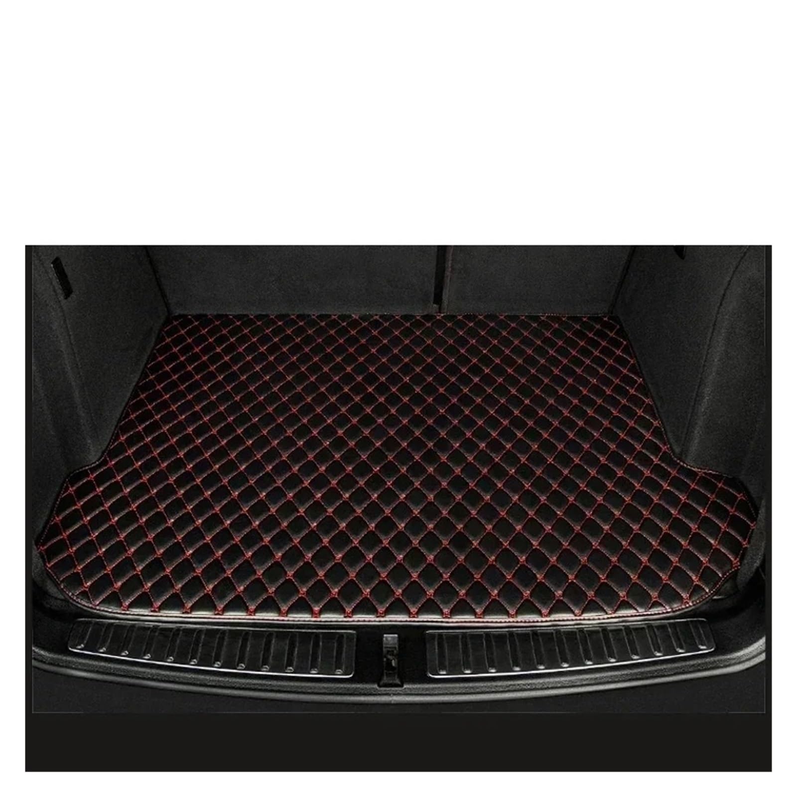 Kofferraummatte Für Toyota Für Camry XV50 2017 2016 2015 2014 2013 2012 Auto Kofferraummatten Cargo-Liner Teppiche Innenausstattung Wasserdicht Kofferraummatten(Black with Red) von ONETREND