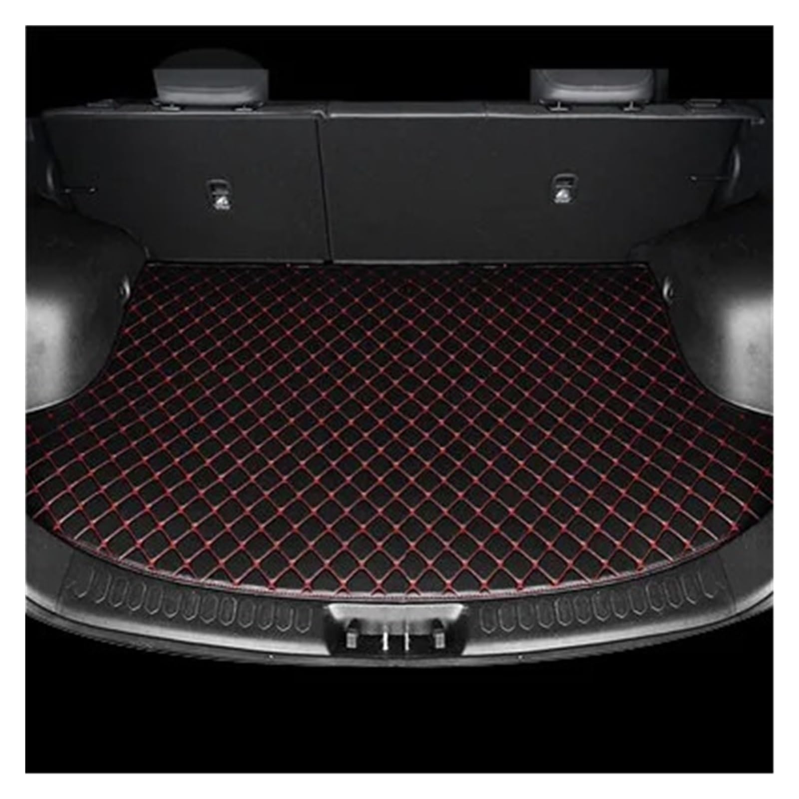 Kofferraummatte Für Toyota Für Corolla Für Cross TPE 3D Auto-Fußmatten Cargo-Liner Wasserdichtes Schutzauto-Pad-Zubehör LHD RHD Kofferraummatten(Black red Trunk mat,RHD) von ONETREND