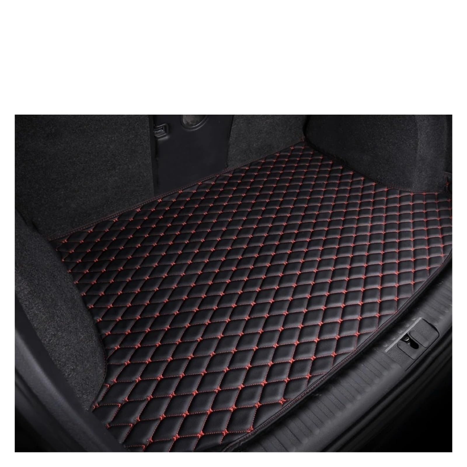 Kofferraummatte Für VW Für Tiguan 2007 2008 2009 2010 2011-2016 Auto Kofferraummatte Cargo-Liner Teppich Innenteile Zubehör Abdeckung kofferraummatten(Black and Red) von ONETREND