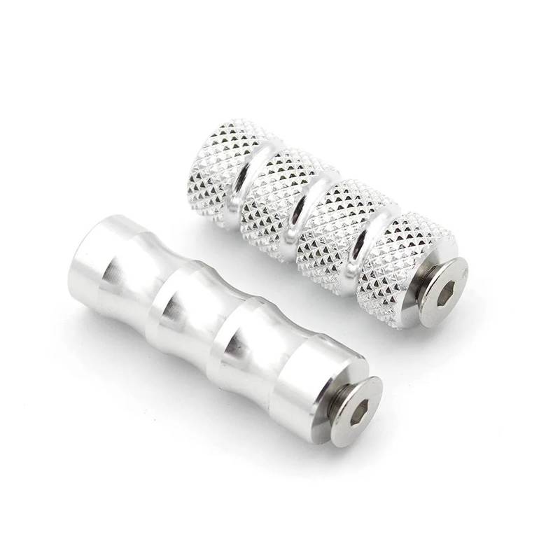 Motorrad Fußrasten Für Kawasaki Motorrad Klappbare Fußstützen Fußrasten Fußstützen Pegs Pedale Set Motorrad Zubehör Fußrasten Motorradfür(Silver) von ONETREND