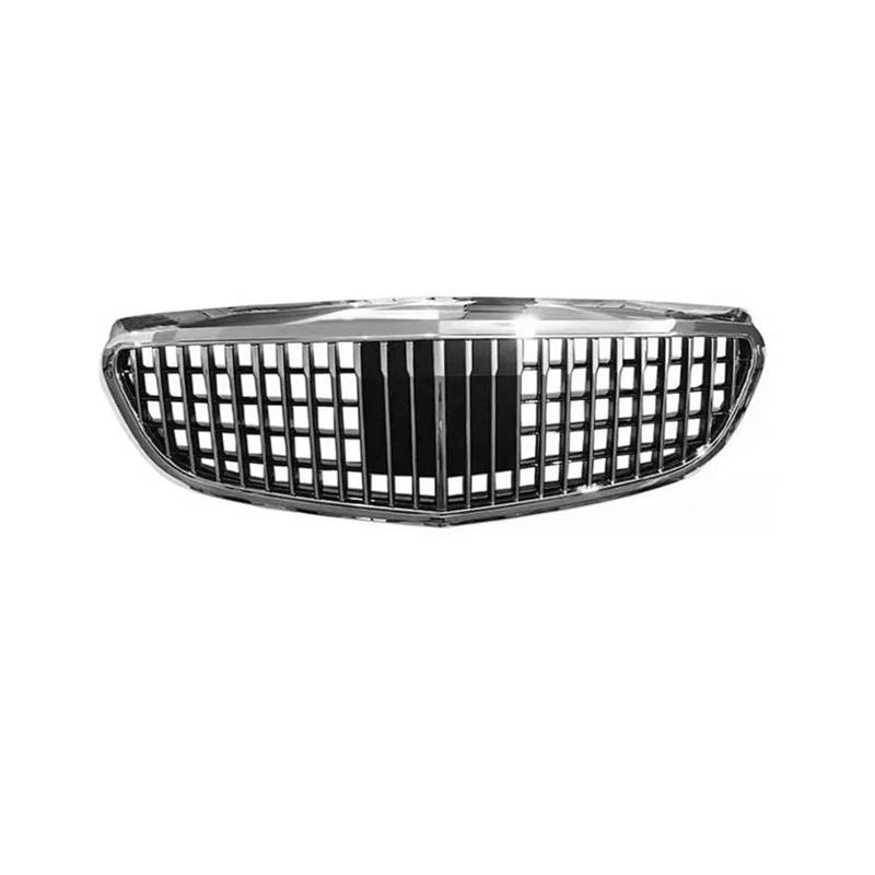 Nierengrill Für Benz C Für Klasse W205 C180L C200L C260L 2015-2018 Vorne Auto Kühlergrill Körper Kit Chrom Silber Auto Grille Frontrippengrill(Silver) von ONETREND