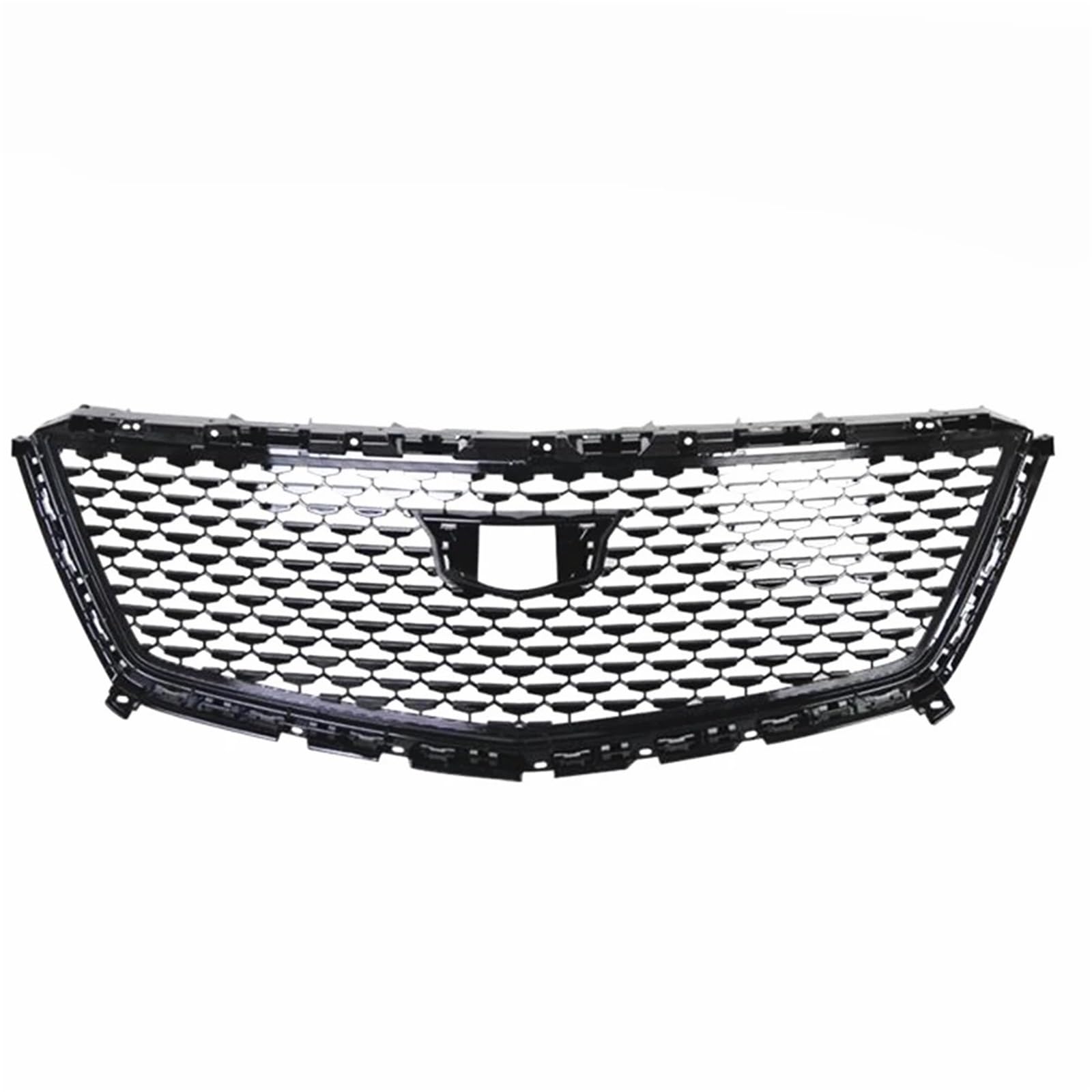 Nierengrill Für Cadillac Für XT5 2016 2017 2018 2019 2020 2021 2022 2023 Silber/Schwarz Auto Oberen Stoßfänger Haube Mesh Gitter Vorderen Grille Racing Grills Frontrippengrill(Black) von ONETREND