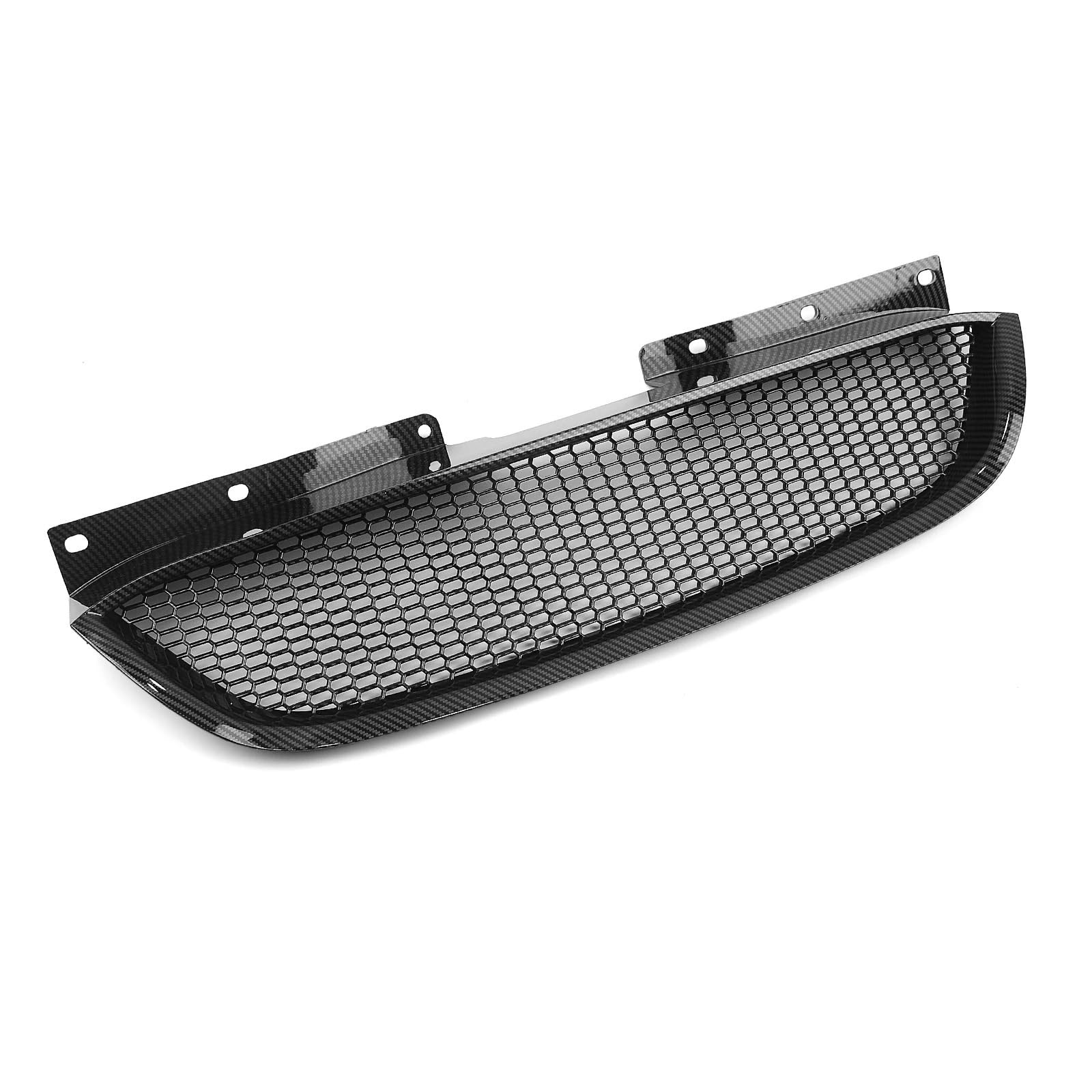 Nierengrill Für Hyundai Für Genesis Für Coupe 2008 2009 2010 2011 2012 Auto Kühlergrill Oberen Ersatz Stoßstange Haube Mesh Grid Auto Teil Frontrippengrill(Carbon Fiber Look) von ONETREND