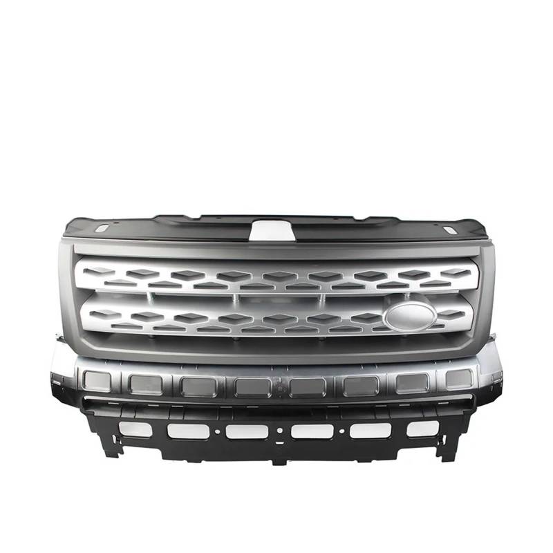 Nierengrill Für Land Für Rover Für Freelander 2 LR2 2010 2011 2012 2013 2014 2015 2016 Auto Zubehör Teile Für ABS Frontgrill Stoßstange Mesh Grill Frontrippengrill(Gray Gray Silver) von ONETREND