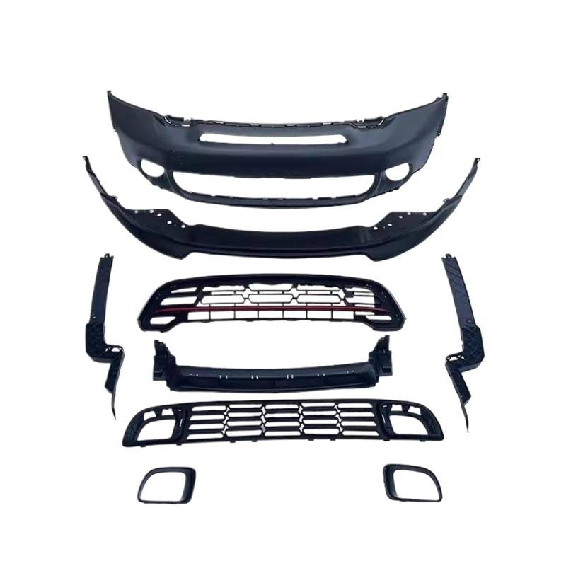 Nierengrill Für Mini R60 R61 Geändert Für JCW Stil Körper Kit Auto Zubehör Frontschürze Grille Untere Lippe Montage Frontrippengrill(Set) von ONETREND