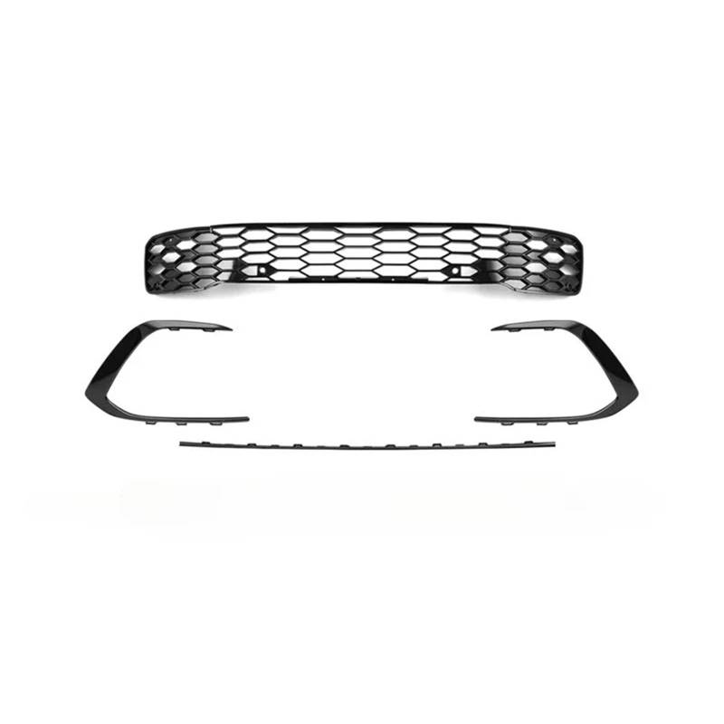 Nierengrill Für Vw Für Golf 8 Mk8 Für Line Frontschürze Grill Dekoration Sport Version Frontgrill Auto Zubehör Body Kit Für GTI Stil Nebel Lampe Frontrippengrill(Six-Piece Set) von ONETREND