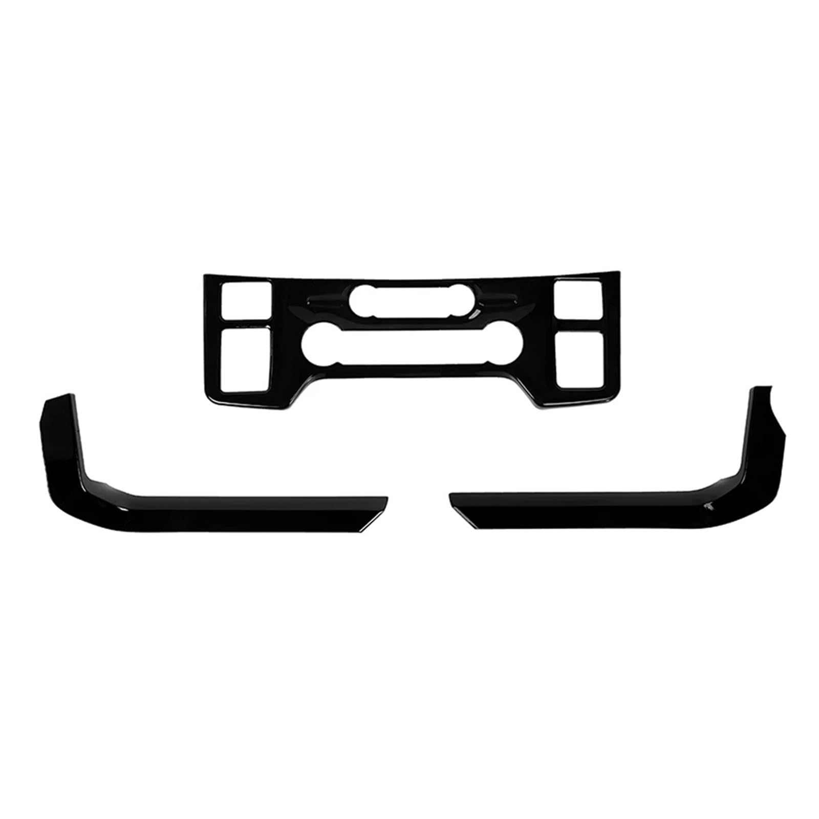 PanelMittelkonsole Für Ford Für F150 2021 2022 2023 Innenausstattung ABS 3-Pack Klimaanlage Schalter Bedienfeld Zweiseitige Gangschaltung Abdeckung Trim Mittelkonsole Verkleidung(Black) von ONETREND