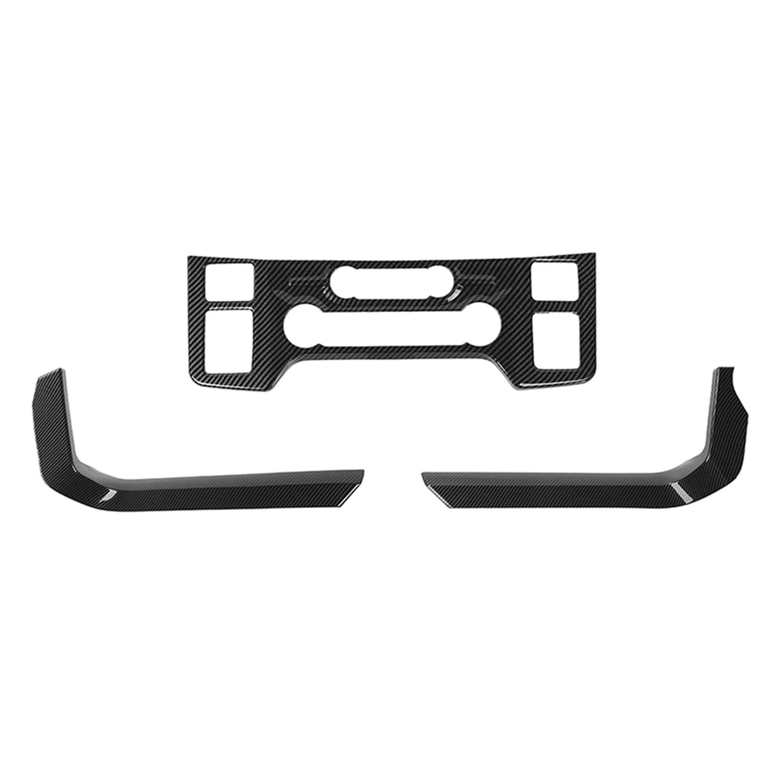 PanelMittelkonsole Für Ford Für F150 2021 2022 2023 Innenausstattung ABS 3-Pack Klimaanlage Schalter Bedienfeld Zweiseitige Gangschaltung Abdeckung Trim Mittelkonsole Verkleidung(Carbon Fibre Look) von ONETREND