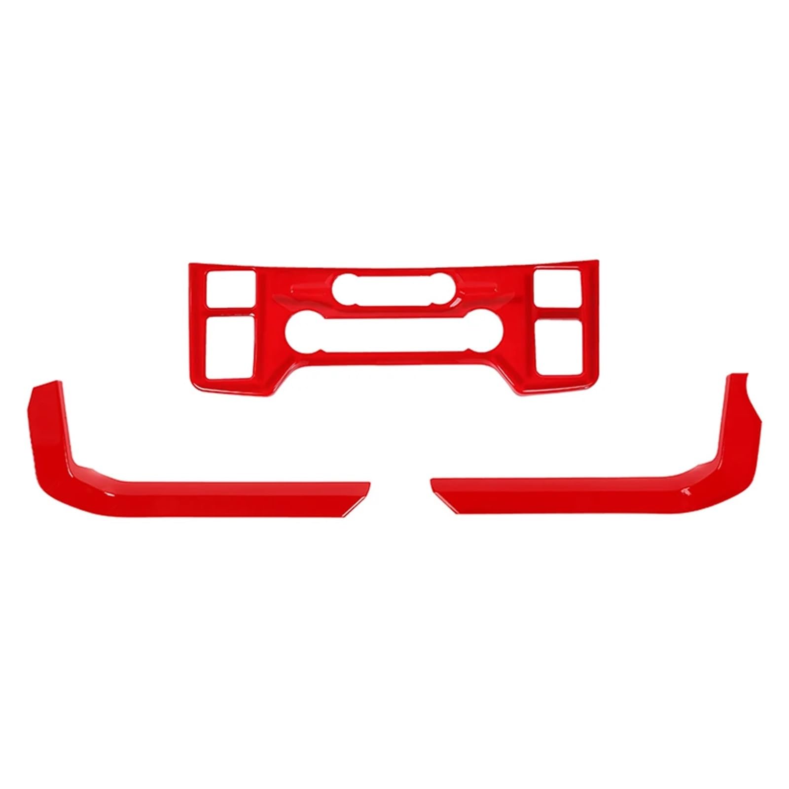 PanelMittelkonsole Für Ford Für F150 2021 2022 2023 Innenausstattung ABS 3-Pack Klimaanlage Schalter Bedienfeld Zweiseitige Gangschaltung Abdeckung Trim Mittelkonsole Verkleidung(Red) von ONETREND