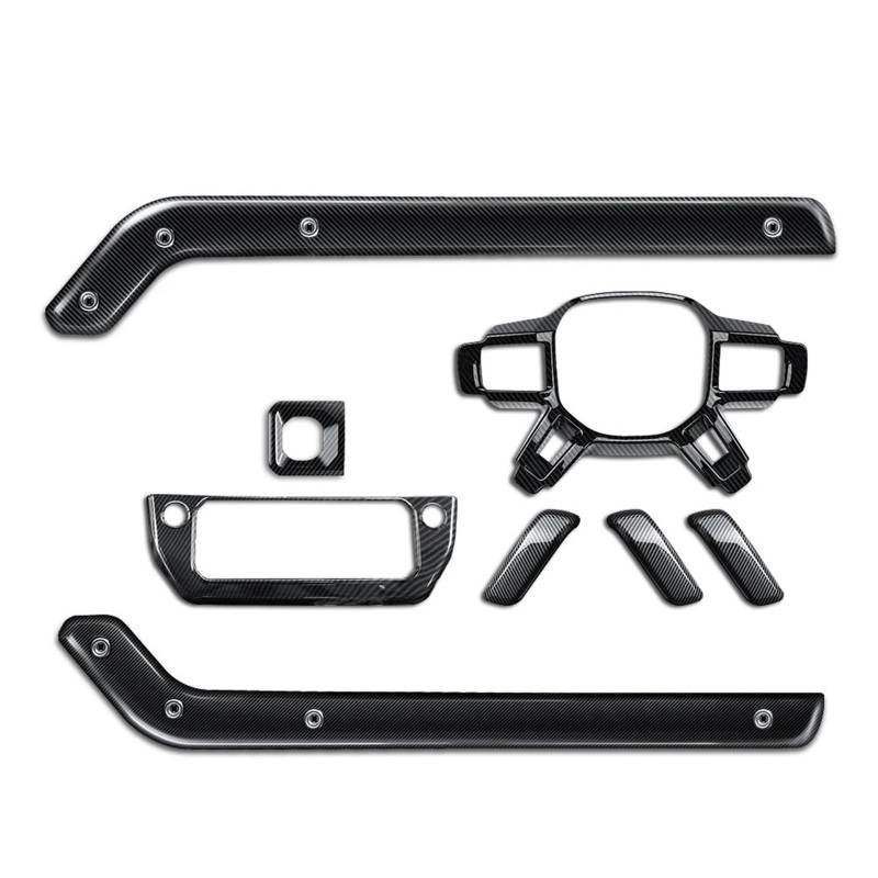 PanelMittelkonsole Für Land Für Rover Für Defender Auto Zentrale Steuerung Zierleisten Getriebe Armlehne Panel Dekoration Aufkleber Innen Auto Zubehör Mittelkonsole Verkleidung(1set Carbon) von ONETREND