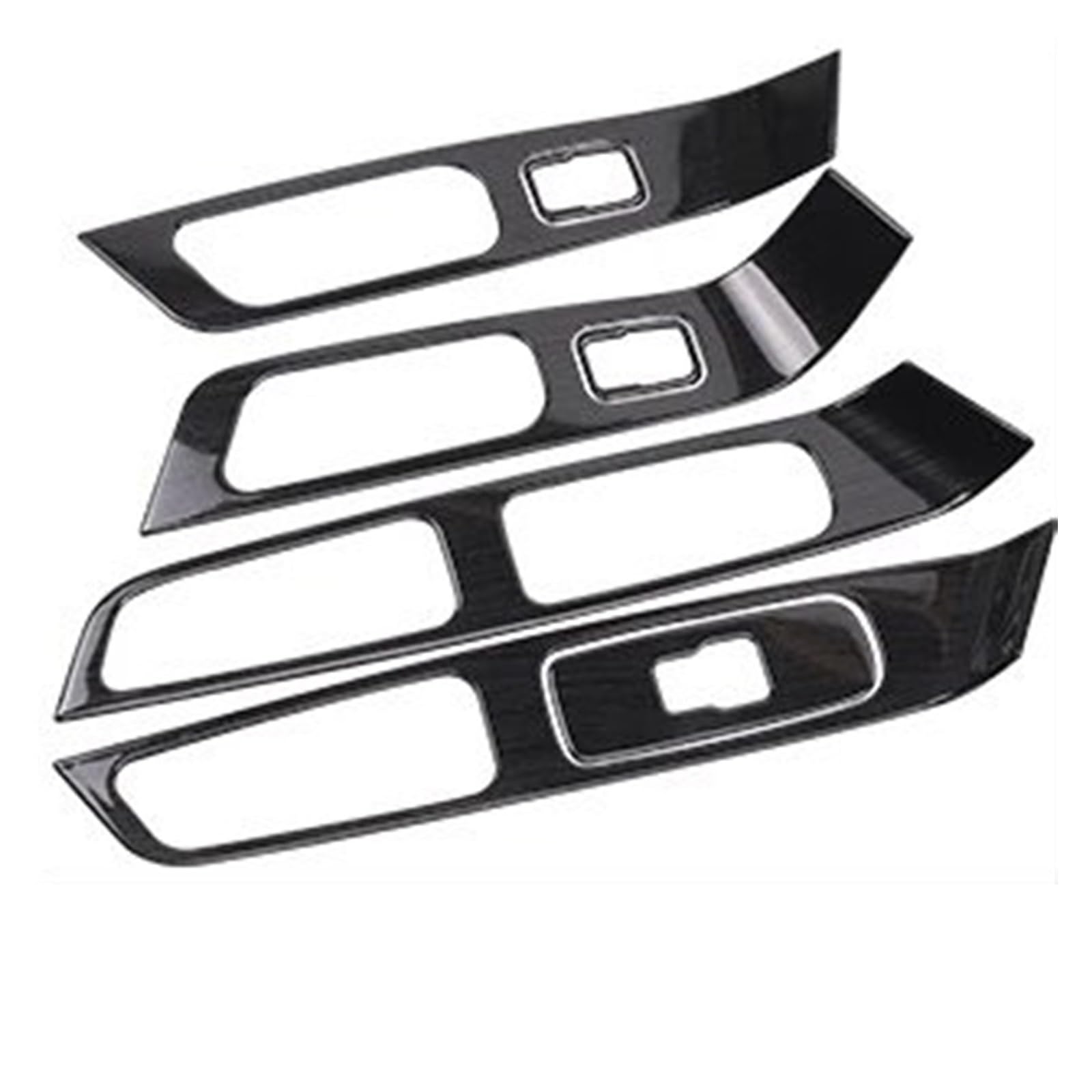 PanelMittelkonsole Für Volvo Für XC60 Für S60 Für V60 Autozubehör Aufkleber Edelstahl Tür Armlehne Glas Heber Knopfleiste Dekorative Abdeckung Mittelkonsole Verkleidung(Black Titanium) von ONETREND