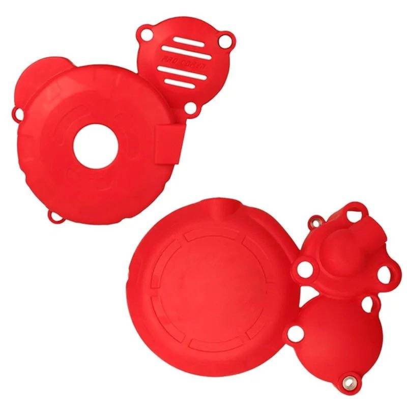 Schutzabdeckung Motorradmotoren Für CBS300 Für KEWS AJ1 Für NB300 Für CBS300 Motorradmotor Magnetmotor Schutzkupplung Kurbelgehäuse Kettenrad Zünddeckel Motor Abdeckung(Red 2 Kit) von ONETREND