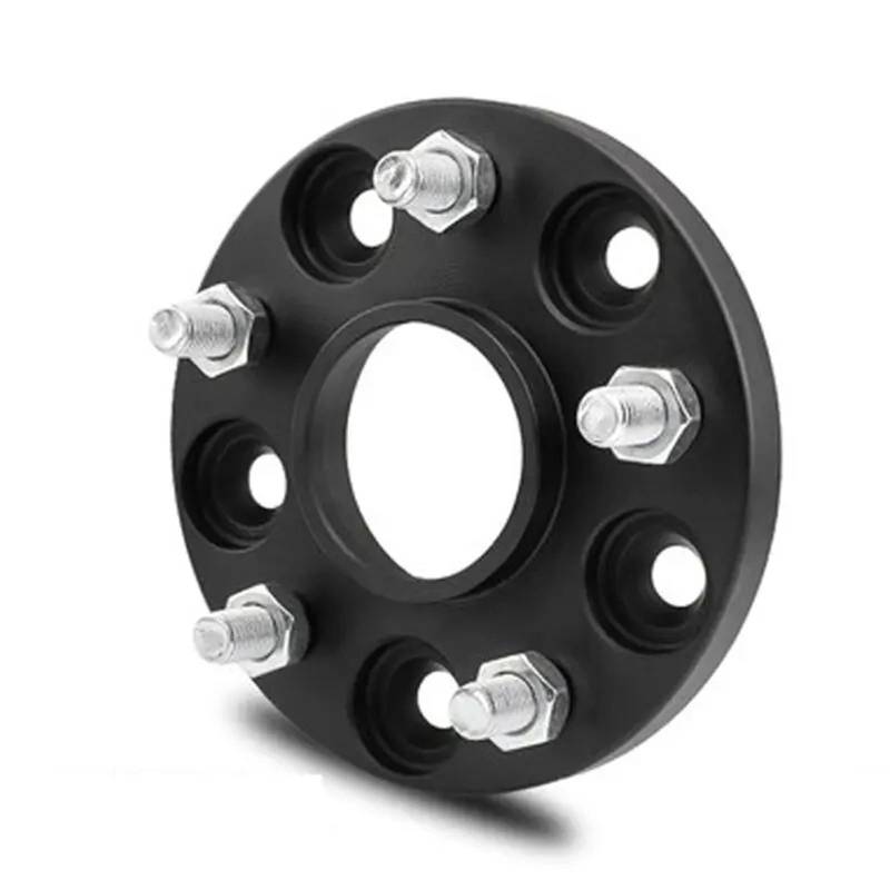 Wheel Spacer 2 STÜCKE Spurverbreiterungen Adapter PCD 5x112 66,6 Geschmiedet 7075 Aluminium Schwarz Auto Reifen Dichtung Reifen Rad Distanzscheiben(A-25mm) von ONETREND