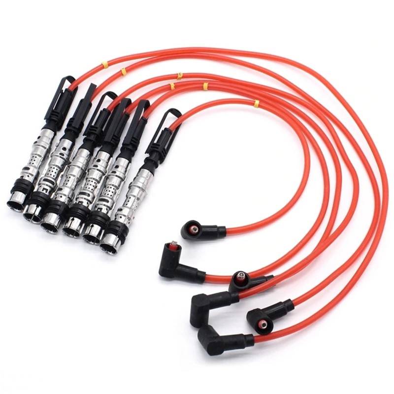 Zündmodul Für Golf III Für Corrado VR6 2,8 2,9 Für AAA Für ABV Mit Puller 021905409AD 6 Stücke Zündspule Für Zündkerzen Drähte Kabel Rot Blockzündspule von ONETREND