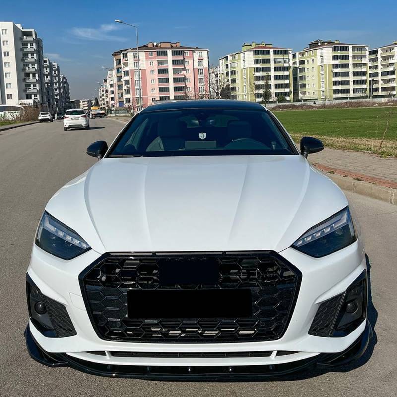 Frontlippe Frontspoiler kompatibel mit Audi S5 A5 S Line F5 Facelift ab 2019 mit ABE TÜV Schwarz Glänzend von ONEWAY AUTO ACCESSORIES