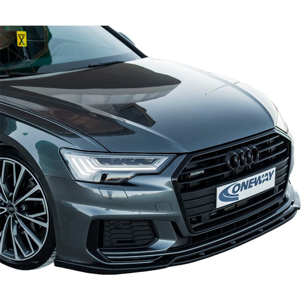 Frontlippe Frontspoiler kompatibel mit Audi S6 A6 S Line C8 Limousine Avant ab 2019 v3 mit ABE TÜV Schwarz Glänzend von ONEWAY AUTO ACCESSORIES