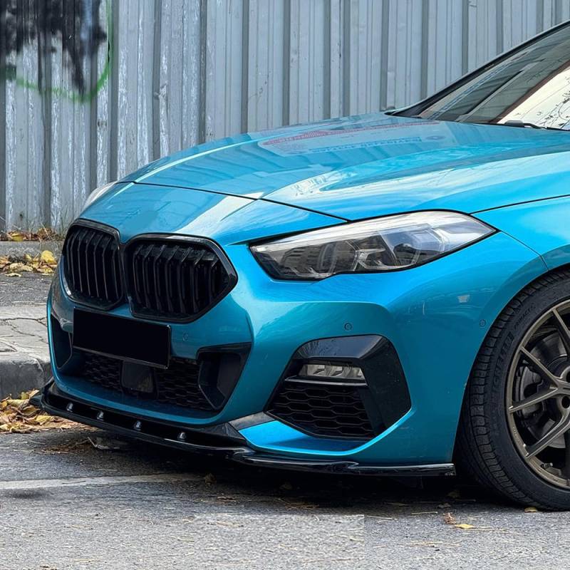 Frontlippe Frontspoiler kompatibel mit BMW 2er F44 Gran Coupe M Paket M235i ab 2019 mit ABE TÜV Schwarz Glänzend von ONEWAY AUTO ACCESSORIES