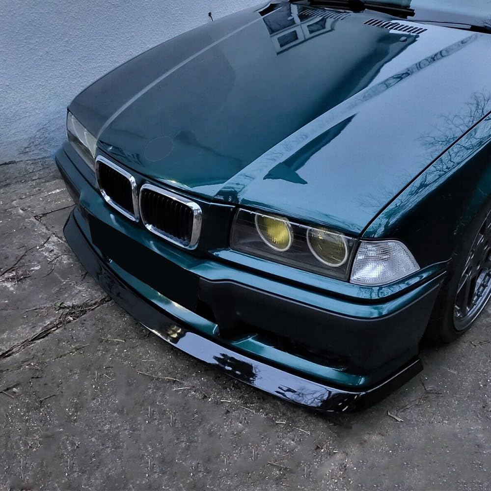 Frontlippe Frontspoiler kompatibel mit BMW M3 E36 1990-2000 mit ABE TÜV Schwarz Glänzend von ONEWAY AUTO ACCESSORIES