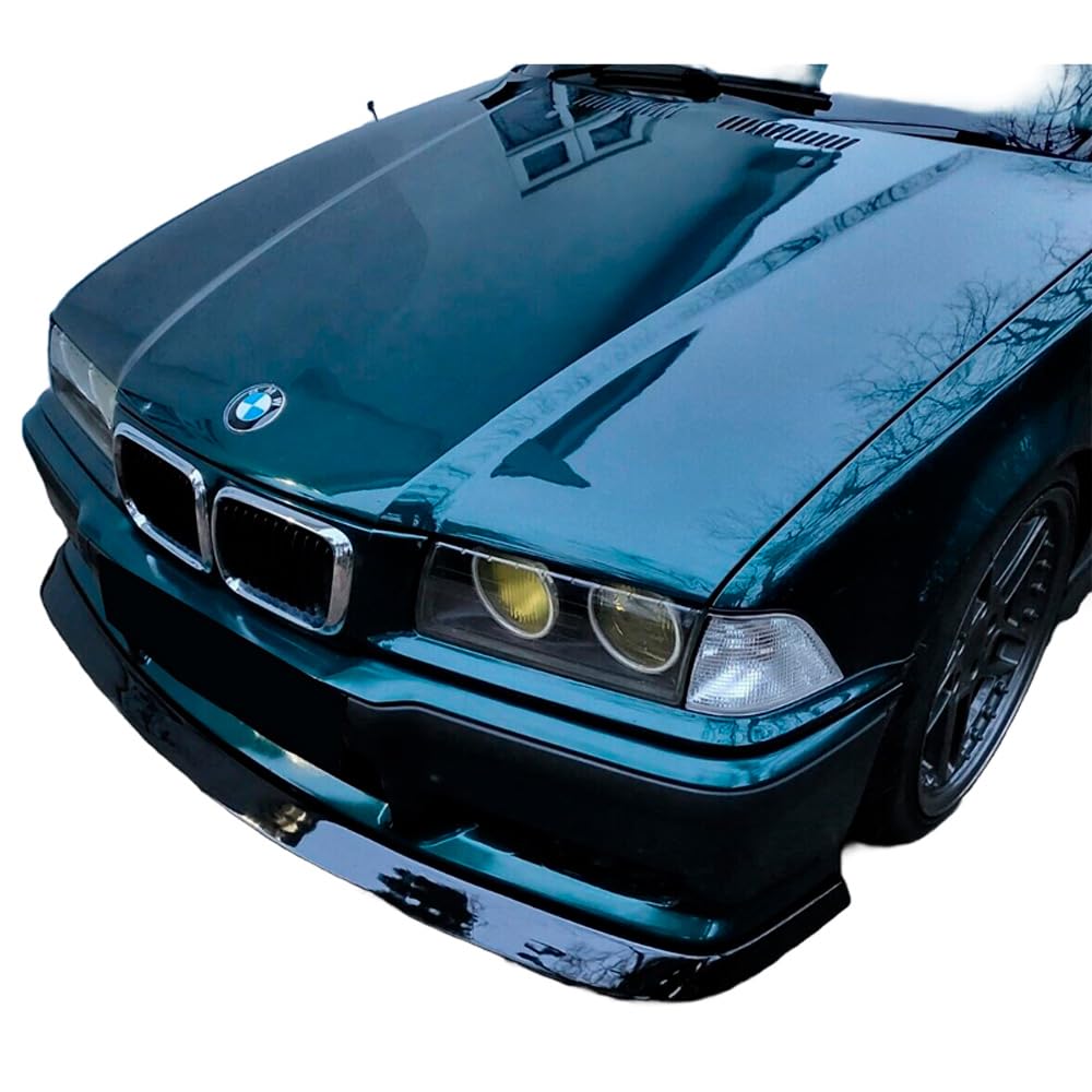 Frontlippe Frontspoiler kompatibel mit BMW M3 E36 1990-2000 mit ABE TÜV Schwarz Glänzend von ONEWAY AUTO ACCESSORIES