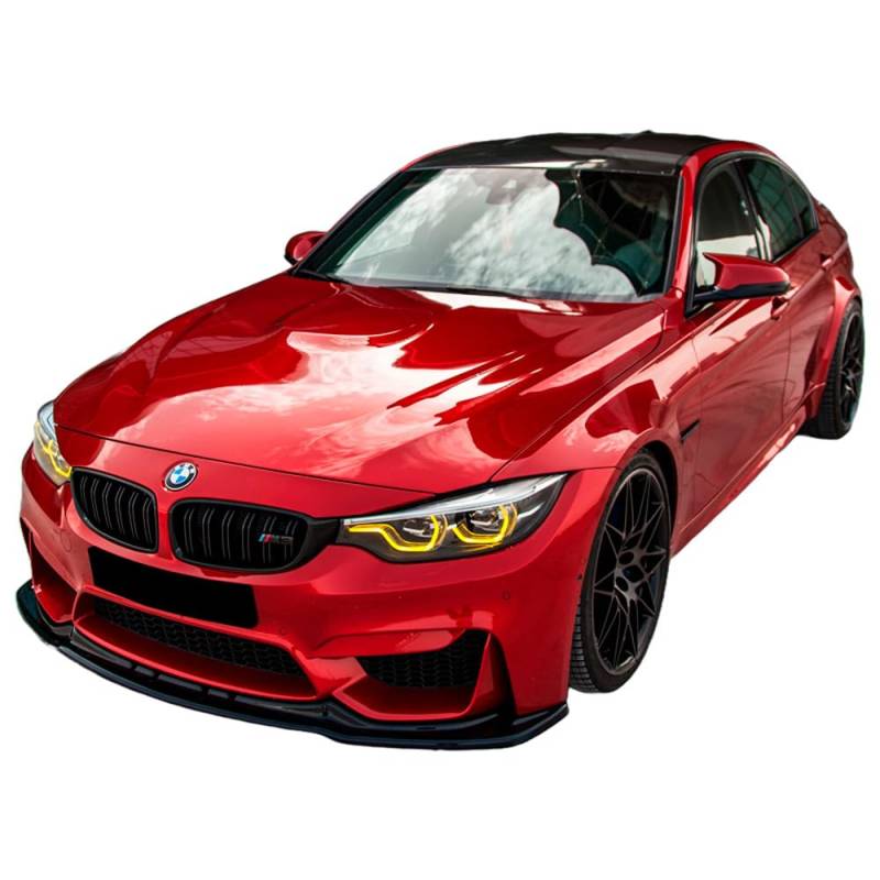 Frontlippe Frontspoiler kompatibel mit BMW M3 F80 2014 bis 2018 mit ABE TÜV Schwarz Glänzend von ONEWAY AUTO ACCESSORIES