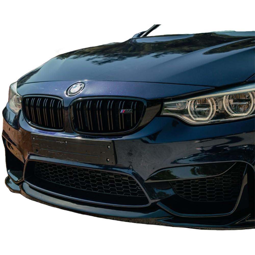 Frontlippe Frontspoiler kompatibel mit BMW M3 F80 M4 F82 2014 bis 2021 mit ABE TÜV Schwarz Glänzend von ONEWAY AUTO ACCESSORIES