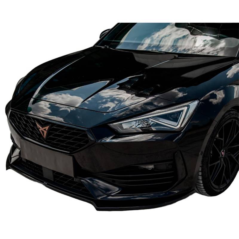 Frontlippe Frontspoiler kompatibel mit Cupra Leon ab 2020 v3 Schwarz Glänzend von ONEWAY AUTO ACCESSORIES