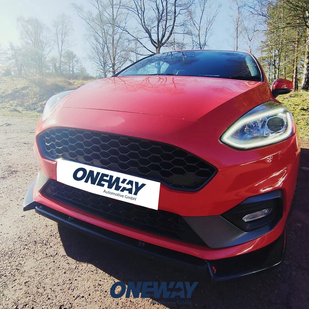 Frontlippe Frontspoiler kompatibel mit Ford Fiesta MK8 ST/ST-Line 2017-2021 mit ABE TÜV Schwarz Glänzend von ONEWAY AUTO ACCESSORIES