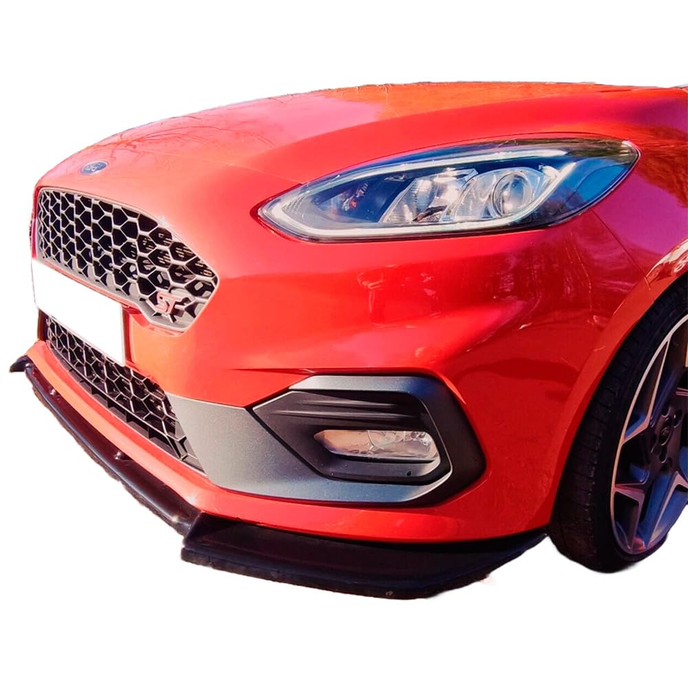 Frontlippe Frontspoiler kompatibel mit Ford Fiesta MK8 ST/ST-Line 2017-2021 mit ABE TÜV Schwarz Glänzend von ONEWAY AUTO ACCESSORIES