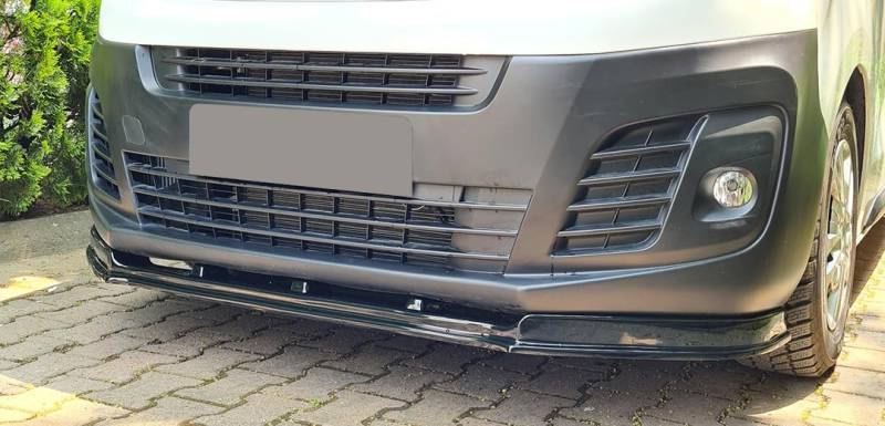 Frontlippe Frontspoiler kompatibel mit Peugeot Expert 3. Generation 2016+ mit ABE TÜV Schwarz Glänzend von ONEWAY AUTO ACCESSORIES