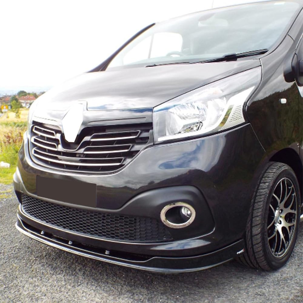 Frontlippe Frontspoiler kompatibel mit Renault Trafic X82 2014-2018 mit ABE TÜV Schwarz Glänzend von ONEWAY AUTO ACCESSORIES