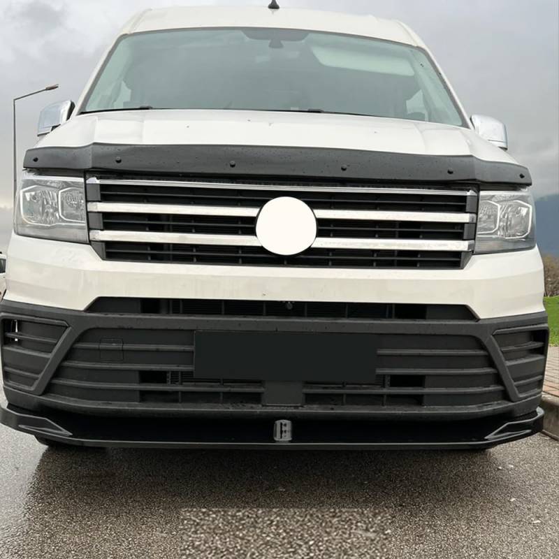 Frontlippe Frontspoiler kompatibel mit VW Crafter MK2 ab 2017 v2 mit ABE TÜV Schwarz Glänzend von ONEWAY AUTO ACCESSORIES