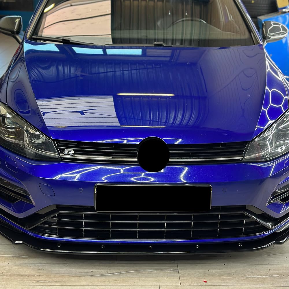 Frontlippe Frontspoiler kompatibel mit VW Golf MK 7.5 R 2017-2020 mit ABE TÜV Schwarz Glänzend von ONEWAY AUTO ACCESSORIES