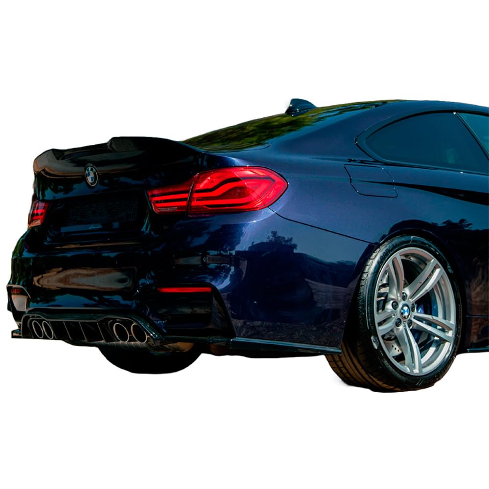 Heckschürze Heckdiffusor kompatibel mit BMW M4 F82 2014 bis 2021 Schwarz glänzend von ONEWAY AUTO ACCESSORIES