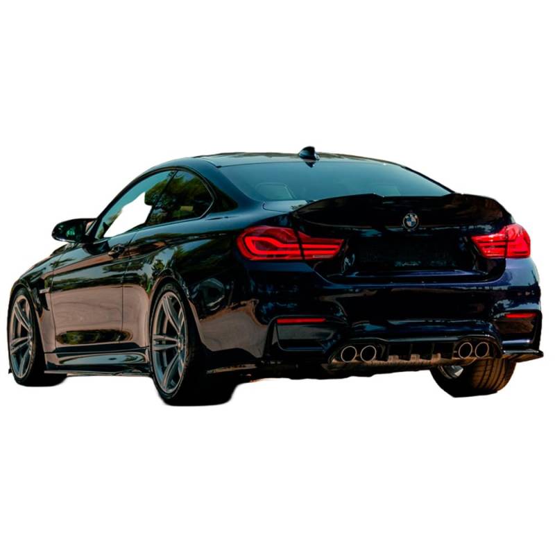 Hinten Splitter kompatibel mit BMW M4 F82 2014 bis 2021 2 TLG Schwarz Glänzend von ONEWAY AUTO ACCESSORIES