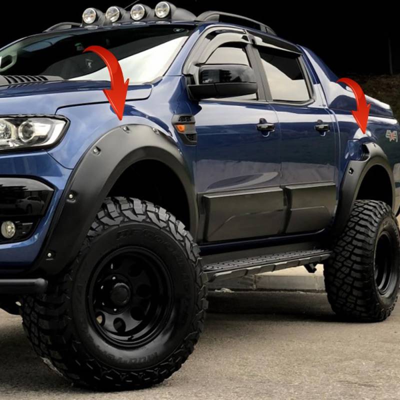 Kotflügelverbreiterungen kompatibel mit FORD Ranger T6 T7 T8 2012 bis 2022 4 Tlg mit ABE TÜV von ONEWAY AUTO ACCESSORIES