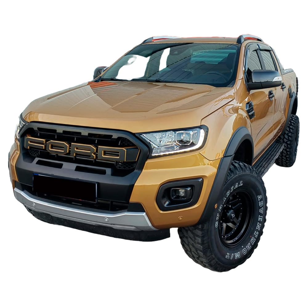 Kotflügelverbreiterungen kompatibel mit FORD Ranger T8 2019 bis 2022 mit Klebeband 6 Tlg mit ABE TÜV von ONEWAY AUTO ACCESSORIES