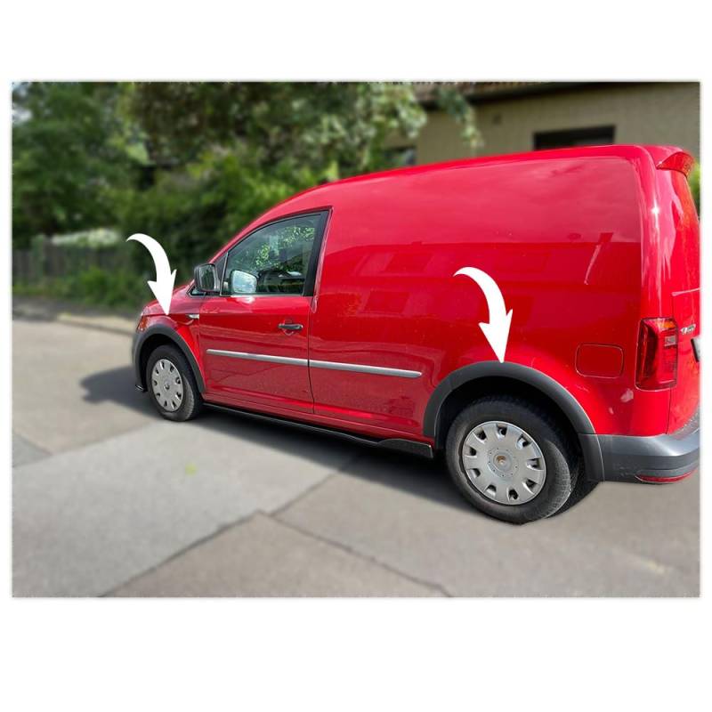 Radlaufleisten Radlaufschutz kompatibel mit VW Caddy MK4 2015–2021 10 TLG. mit ABE TÜV von ONEWAY AUTO ACCESSORIES