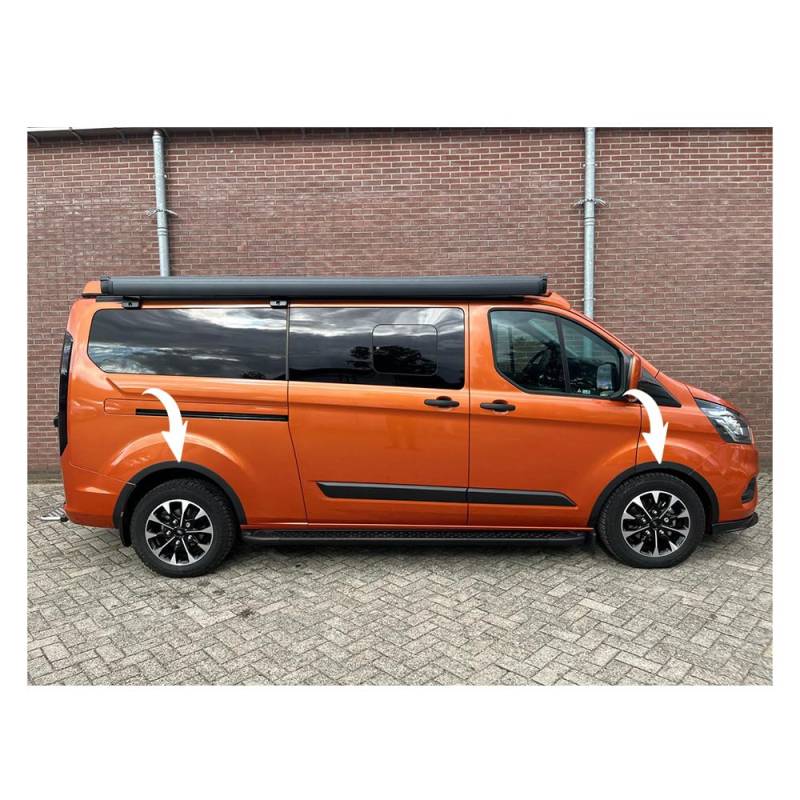 Radlaufschutz Radlaufleisten kompatibel mit Ford Transit Custom MK1 Facelift 2018-2023 10 TLG. mit ABE TÜV von ONEWAY AUTO ACCESSORIES