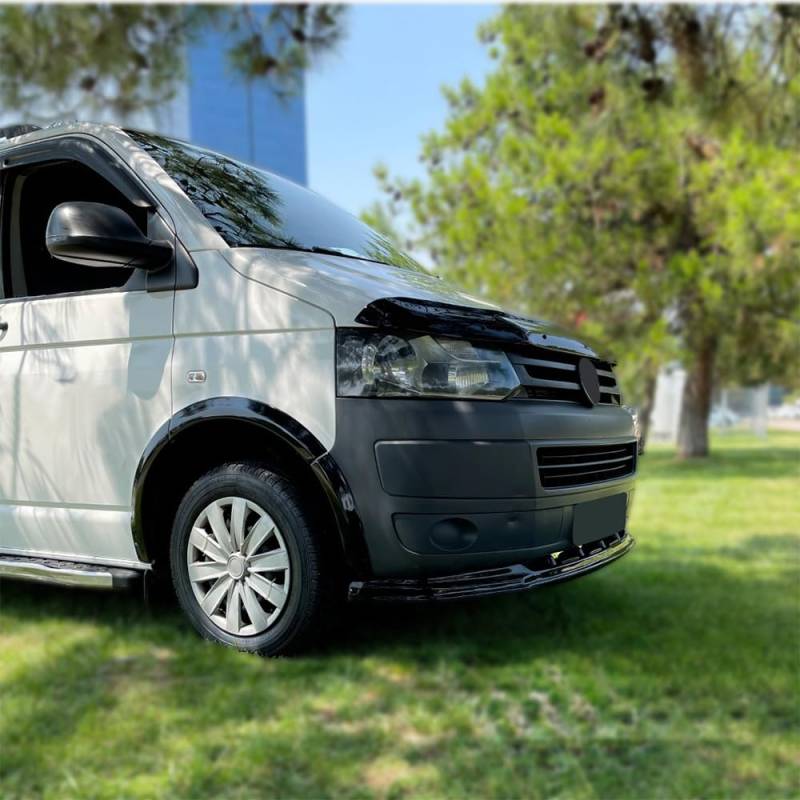 Radlaufschutz Radlaufleisten kompatibel mit VW Transporter T5 T5 1 2003 bis 2015 10 TLG mit ABE TÜV schwarz glänzend von ONEWAY AUTO ACCESSORIES