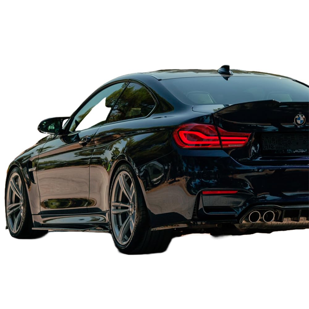 Seitenschweller kompatibel mit BMW M4 F82 2014 bis 2021 2 TLG Schwarz Glänzend von ONEWAY AUTO ACCESSORIES